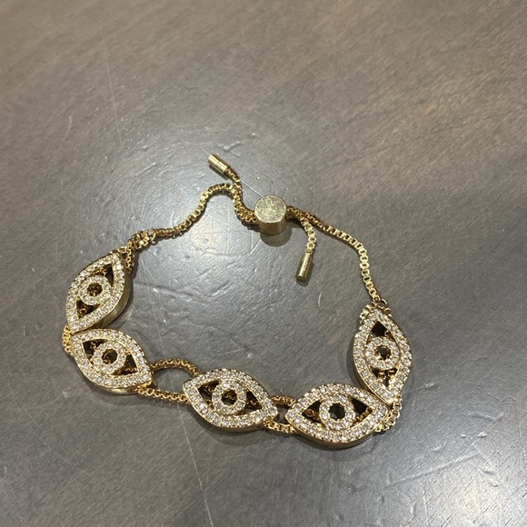 Baublebar NWOT Pave Evil Eye Slider Bracelet - Picture 2 of 3